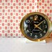 Vintage Baby Ben Clock, Retro Brass, Black and White Little Vintage Alarm Clock, Works