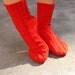 26 cm / 10 inches Valentine - Hand Knitted Socks, Slipper Socks - Unisex - US Men 8,5 and US Women 10 /// EU 42