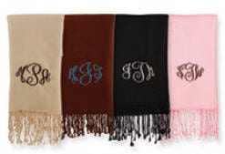 Monogrammed Pashmina Shawls