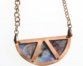Half moon Carina Nebula Constellation Galaxy Space Universe Pendant Astronomy necklace triangle windows