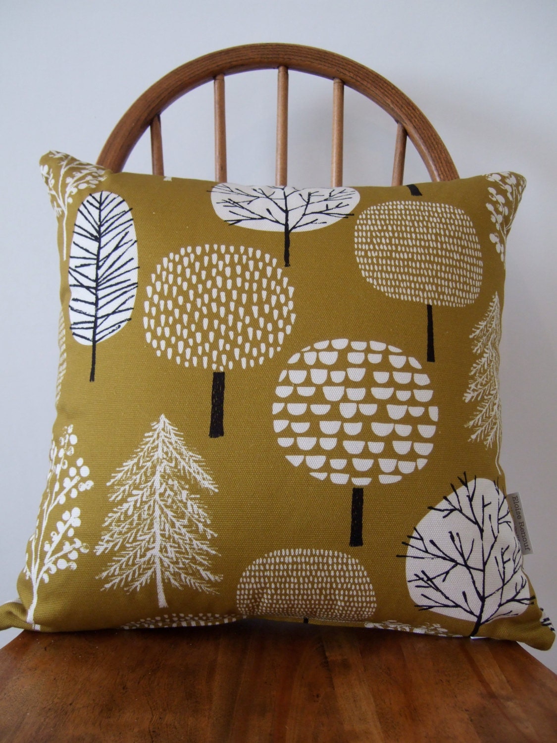 Woodland Cushion Cover in Old Gold