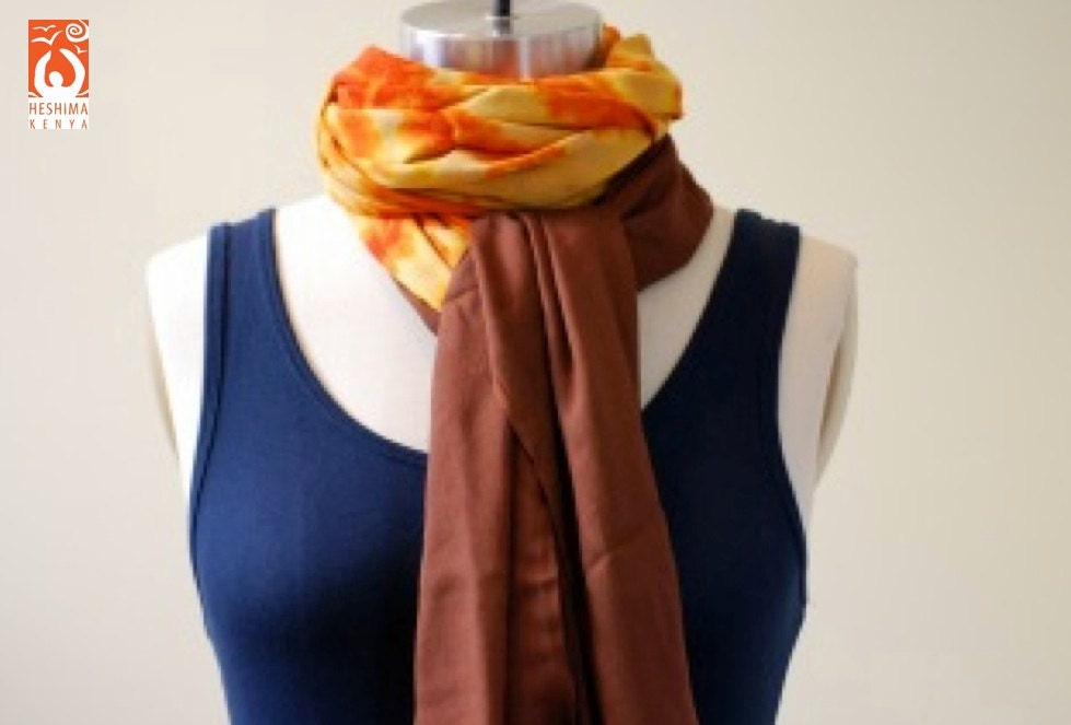 NAIMO Scarf (Chocolate/Orange)