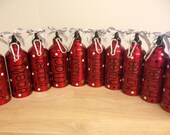 Quantity 11 Personalized aluminum water bottle with screw on lid and clip on carabiner - name or monogram and preppy polka dots, more colors