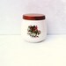 Pipe Tobacco Humidor, Pottery Jar, Hunting Scenes, Ceramic Container, Horses, Dogs / Red / Brown / Black
