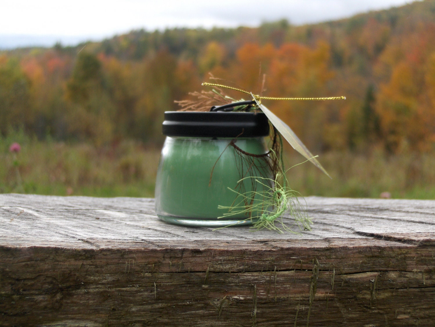 Lime Margarita Handpoured 4oz Pure Soy Candle Jar with Black Metal Lid--Up On The Roof Farm Vermont