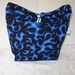 Go Green Insulated Blue Flames and Black Print Lunchbag with Same Print inside All Cotton Reusable lunchbag or lunch sack