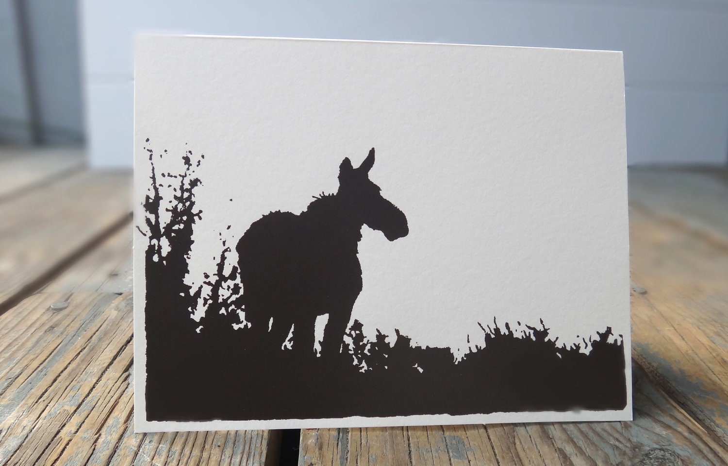moose greeting card, blank