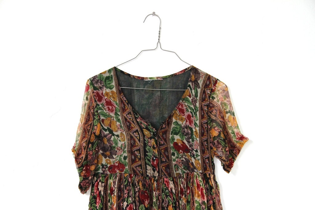 sheer 90s grunge, babydoll dress