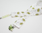 Bumble Bee Ribbon Bookmark Hand Painted Bee Charm