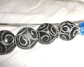 Bookmark - Natural Gemstones - carved Black Onyx - tribal - MENS - Unisex - BOOKMARK
