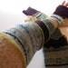 Recycled Sweater Extra Long Sleeves Sparkly Fairy Gloves Blues Purples Champagne By SewWonderifical