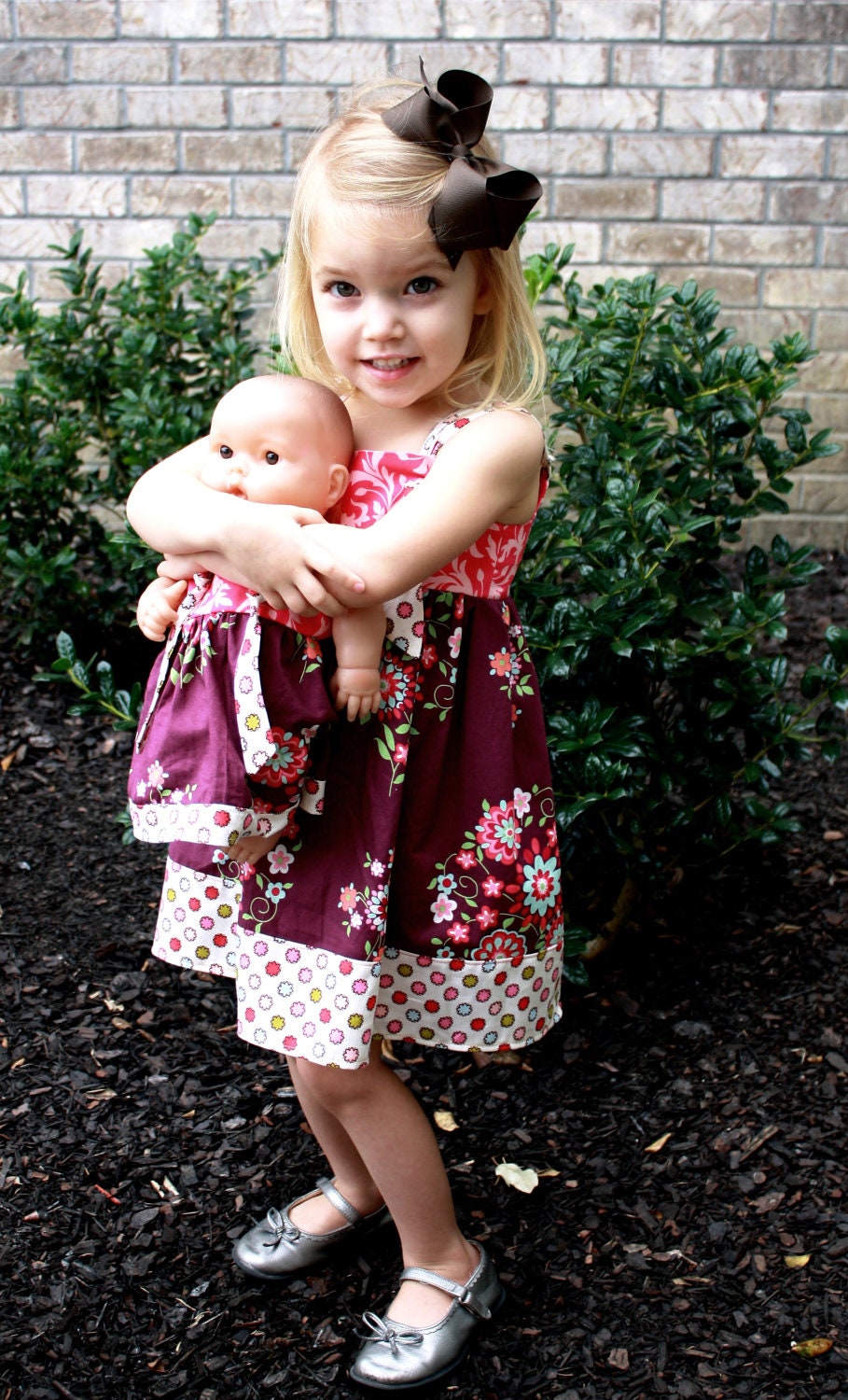 Plum knot dress 6months - 5 years