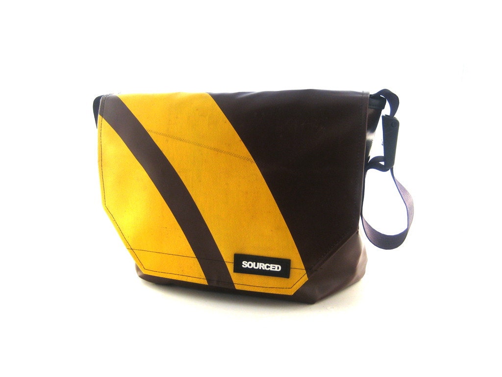 Large Truck Tarp Messenger Bag - Upcycled (L7.11)