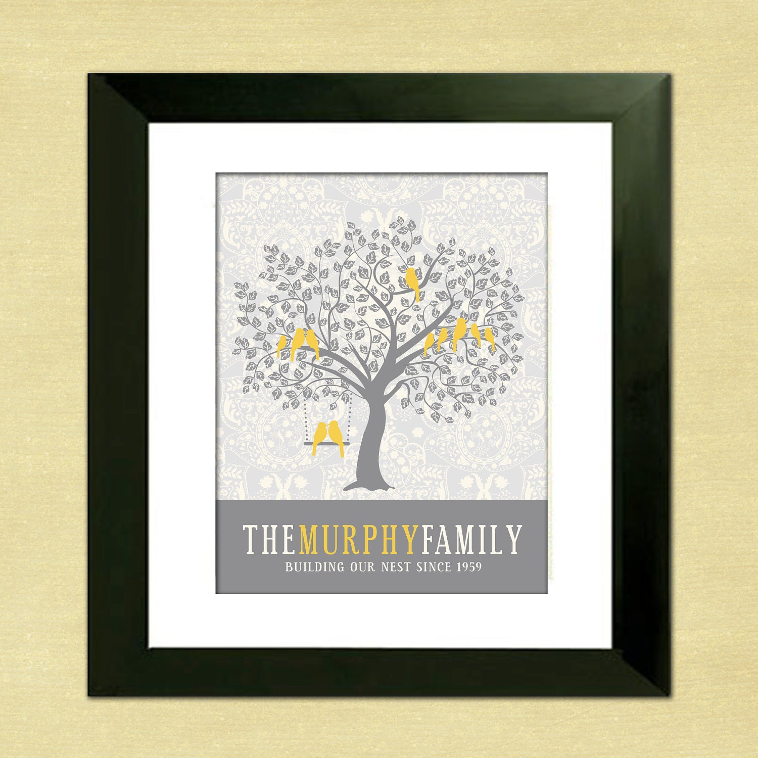 Personalized Family Tree - Custom Art Print -  Gift for Mom - Gift for grandma