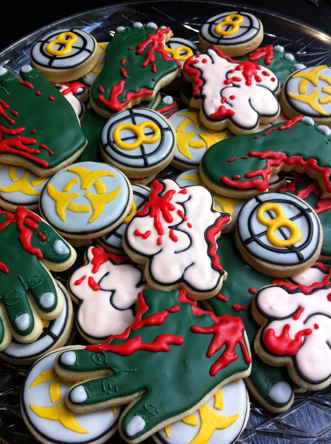 Zombie theme mixed cookies 1 dozen