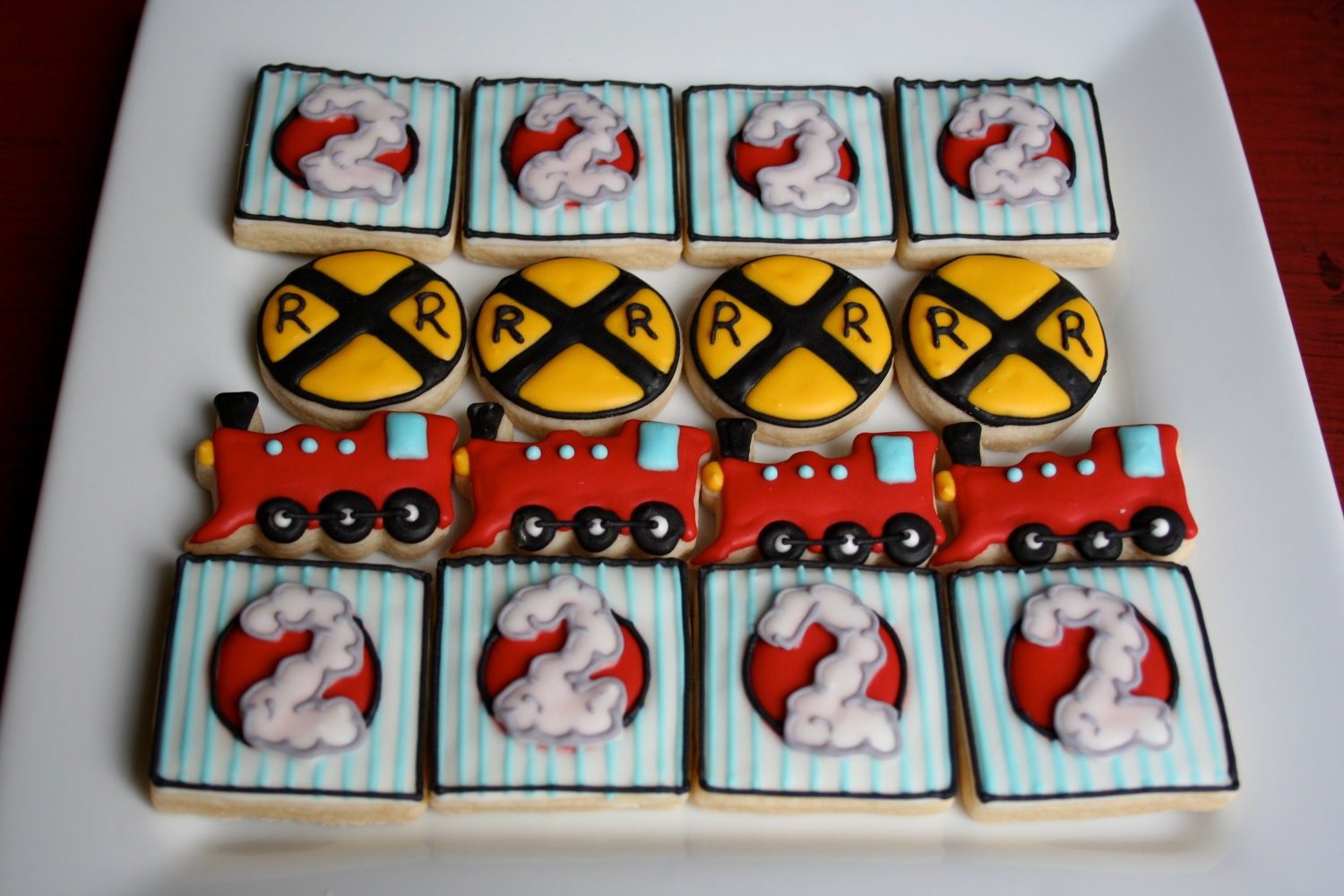 Train Theme Choo Choo Train 3 dozen mini cookies