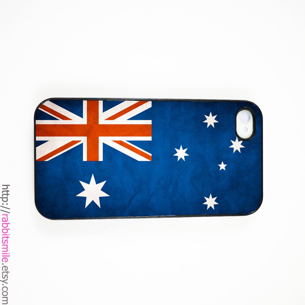 iPhone 5 Case, iPhone 4 case, iPhone 4s Cover , Hard Plastic iphone 5 Cover, cases - Vintage Australia Flag