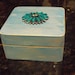 Jewelry Box Trinket Box Home Decor Turquoise Bling Box Memory Box Shabby Chic Keepsake Box Ornate Box Distressed Box FREE SHIPPING