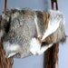 Leather Fringe Bag, Coyote Fur, Vintage