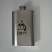 Cutty flask . liquor storage . stainless steel flask