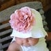 Baby Hat, Baby Sunhat, Infant Sunhat, Newborn Sunhat, Baby Flower Hat, Peach Flower Hat, White Sunhat, Sunhat with Flower, Infant Hat