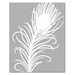 Peacock Feather - 8 x 10 Feather Silhouette Print - Pink, Orange, Yellow, Gray, and More