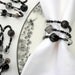 Black Napkin Rings--Set of 4--Midnight Slate