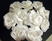 12 LARGE 2.5" Mother's Day Valentine's day Gift Present White Origami Crept Paper Flowers Roses Wedding Bridal Party Decoration Bouquet