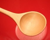 Wooden utensil wide mouthed serving spoon of Sugar Maple