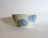 Light Blue Dots bowl, circle brushstrokes