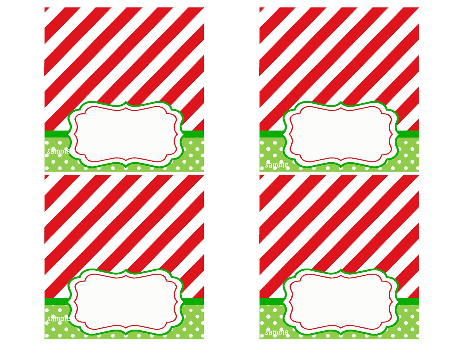 Items similar to Christmas Party Tent Style Place Cards Printable