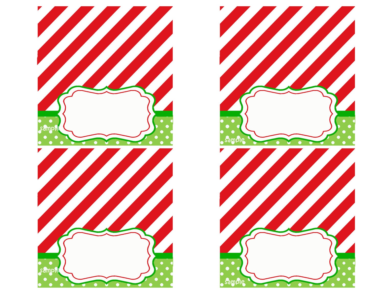 Printable Christmas Place Cards