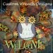 Fall Owl Mesh Welcome Wreath