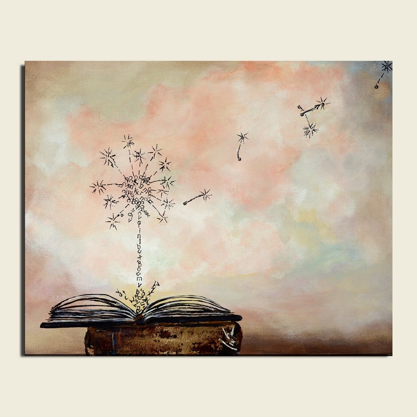 Dandelion Typography Original Painting
