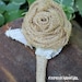 Custom Order for Kelly Burlap 2 Rose Groom's Boutonniere for Wedding Rustic Bout