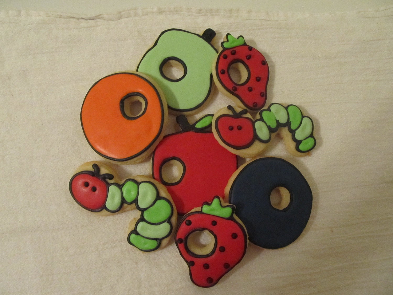 Very Hungry Caterpillar cookies 1 dozen