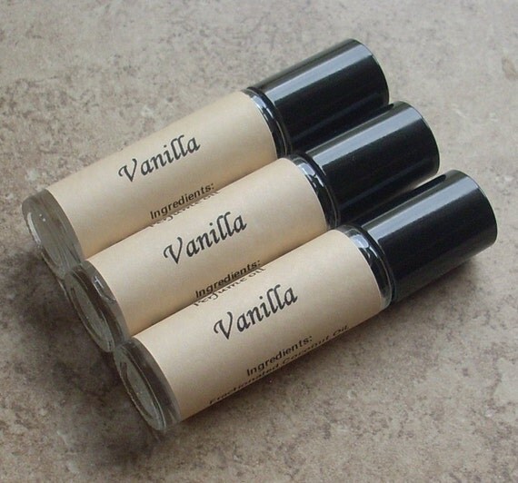 Vanilla Perfume Oil, Roll On, All Natural Spicy/Sweet Essential Oil Perfume