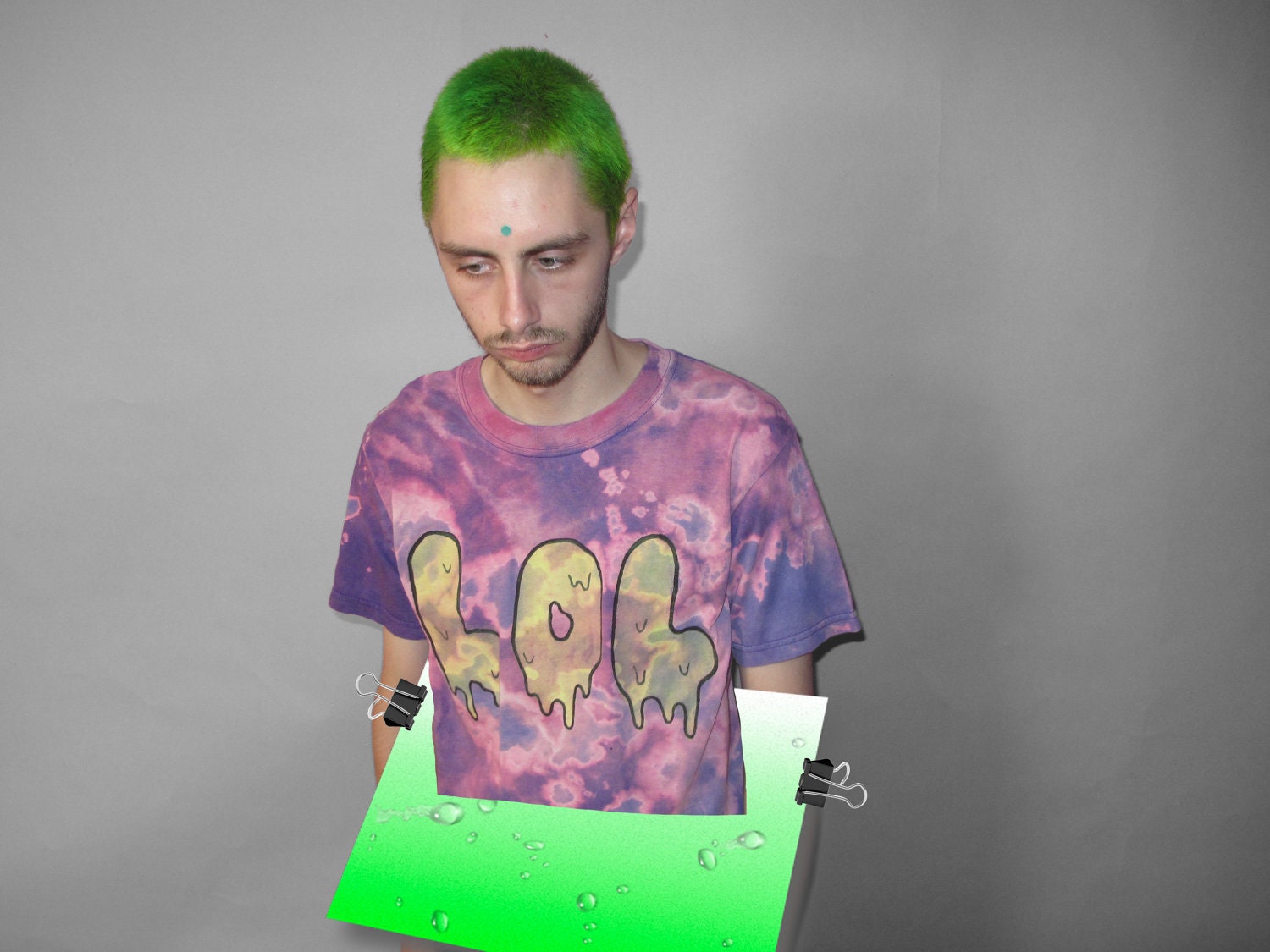 YARD666SALE lol slime tie dye crop t shirt YARD666SALE S