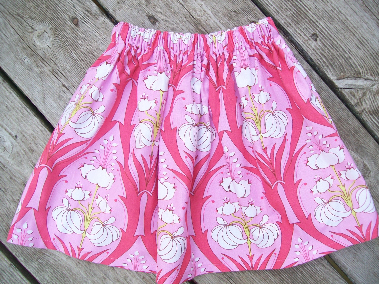 Spring Cleaning SALE -- Girl's toddlers Twirl Skirt - Amy Butler Soul Blossoms Passion Lily -Pink  Ready To Ship Size 5T