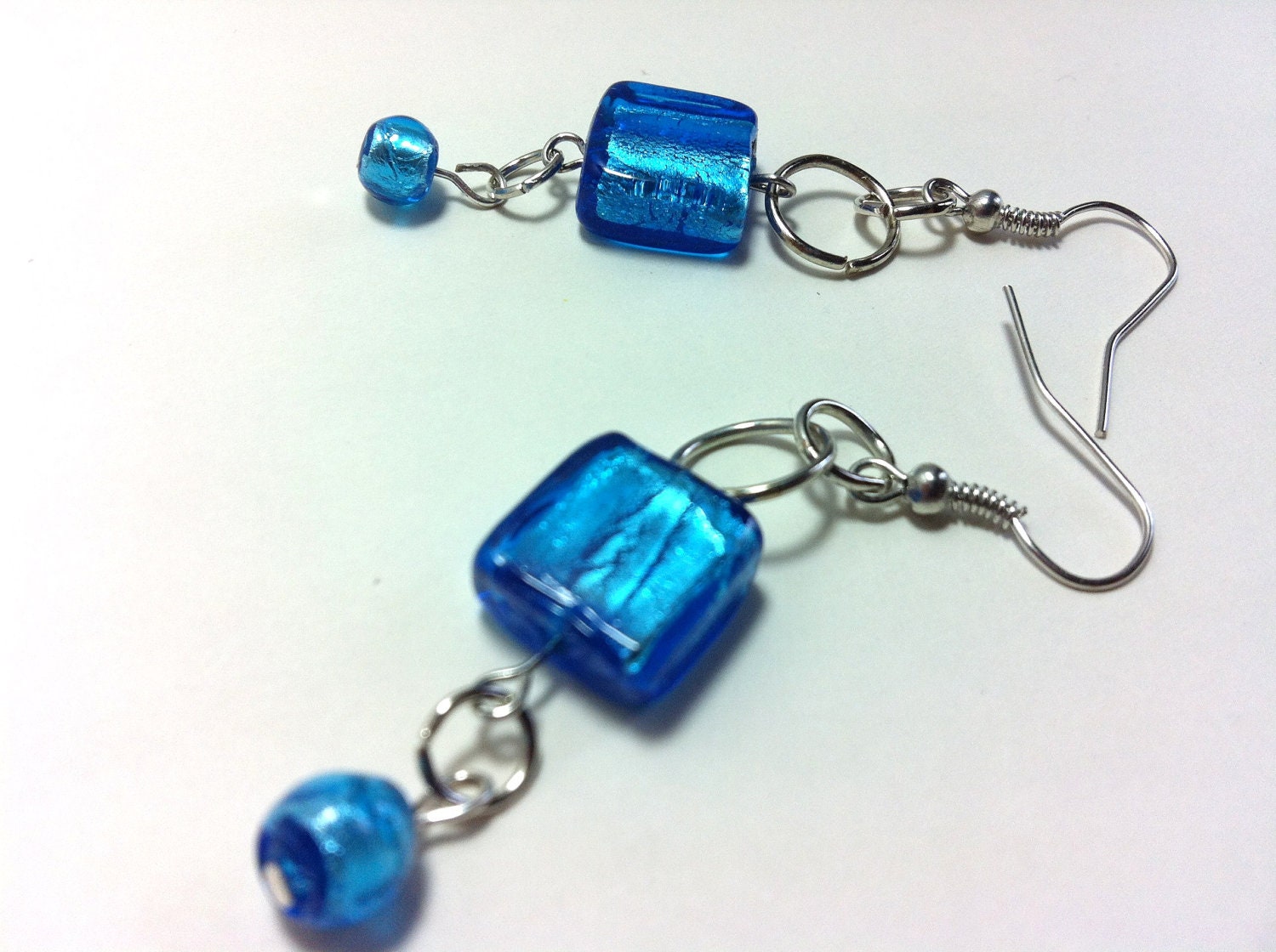 Capri Blue Art Glass Earrings