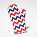 Oven Mitt - Red White and Blue Chevron - Patriotic Pot Holder - Gift Under 20