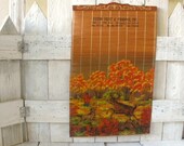 Vintage painting advertisement deer hunter wood strips Portland Oregon