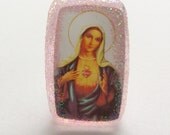 Virgin Mary Resin Cocktail Ring