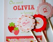 Strawberry Picnic Birthday Party Printable Invitation Il_170x135
