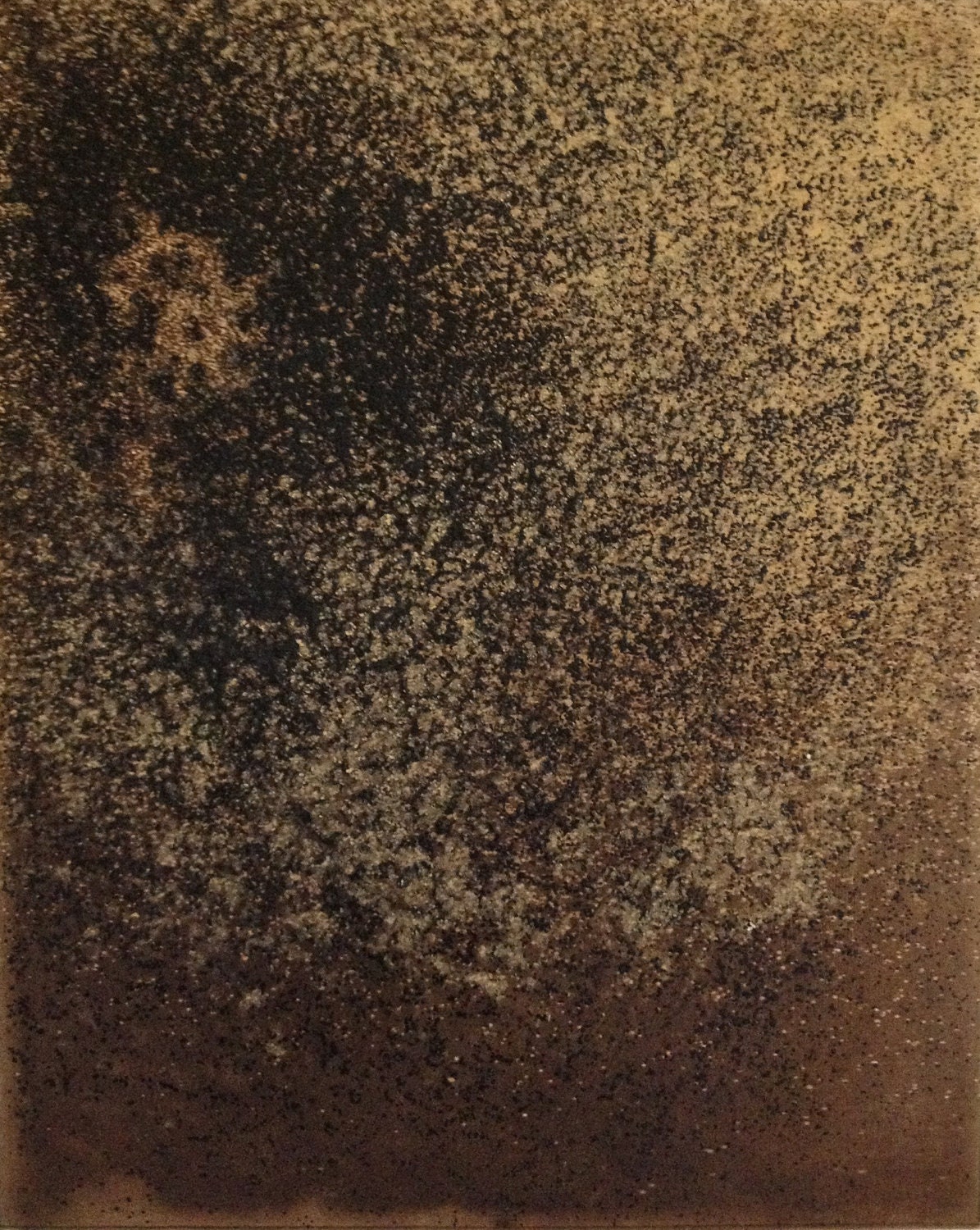 Sale . Etching Art Print . Textured Art . Yellow and Brown Home Decor: Salt 6 . Print Size 13" x 17" .... Free Shipping