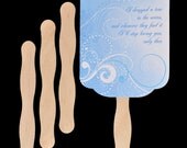 Fan Handles For Wedding Program Fan 25 Count