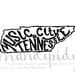 Music City Tennesee - White Background - 8x10 Illustrated Print by Mandipidy