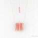 Gold coral salmon pink shellpoint necklace "Just Peachy "