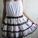 rose garden - vintage 50s gorgeous organic bamboo rose tiered strapless dress