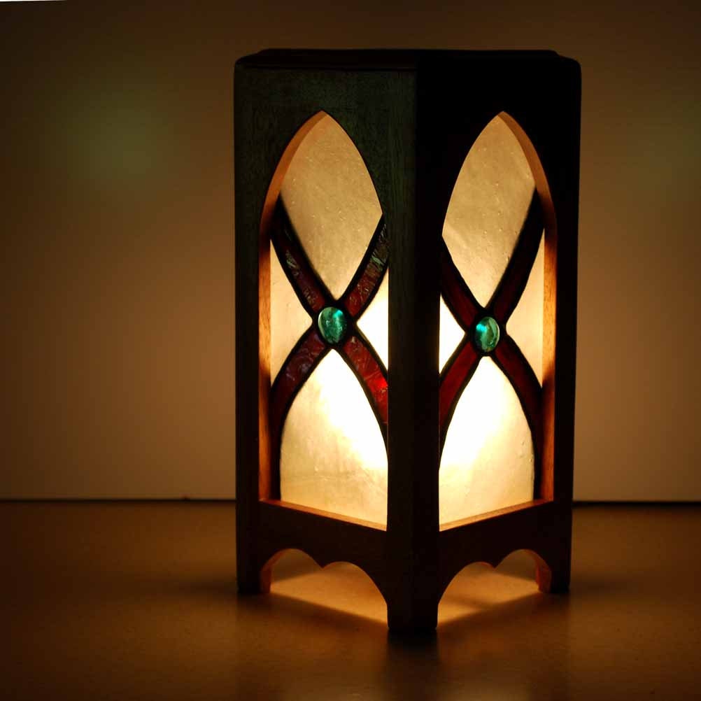 Lamp With Stained Glass Panels Small Lamp By Ahouseofshards